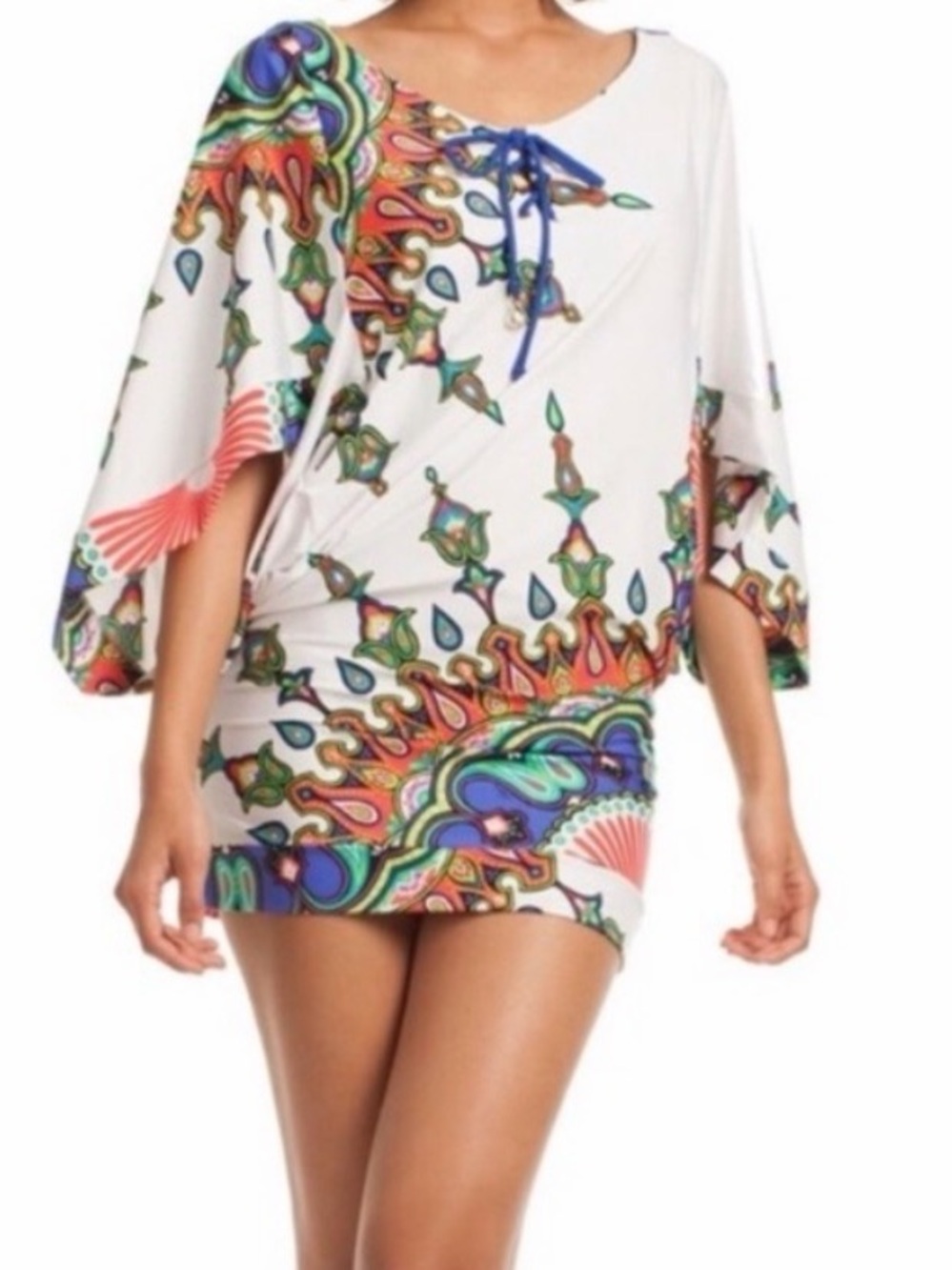 Trina Turk “Kasbah" Swim Coverup Tunic Dress ~ in Printed Microfiber